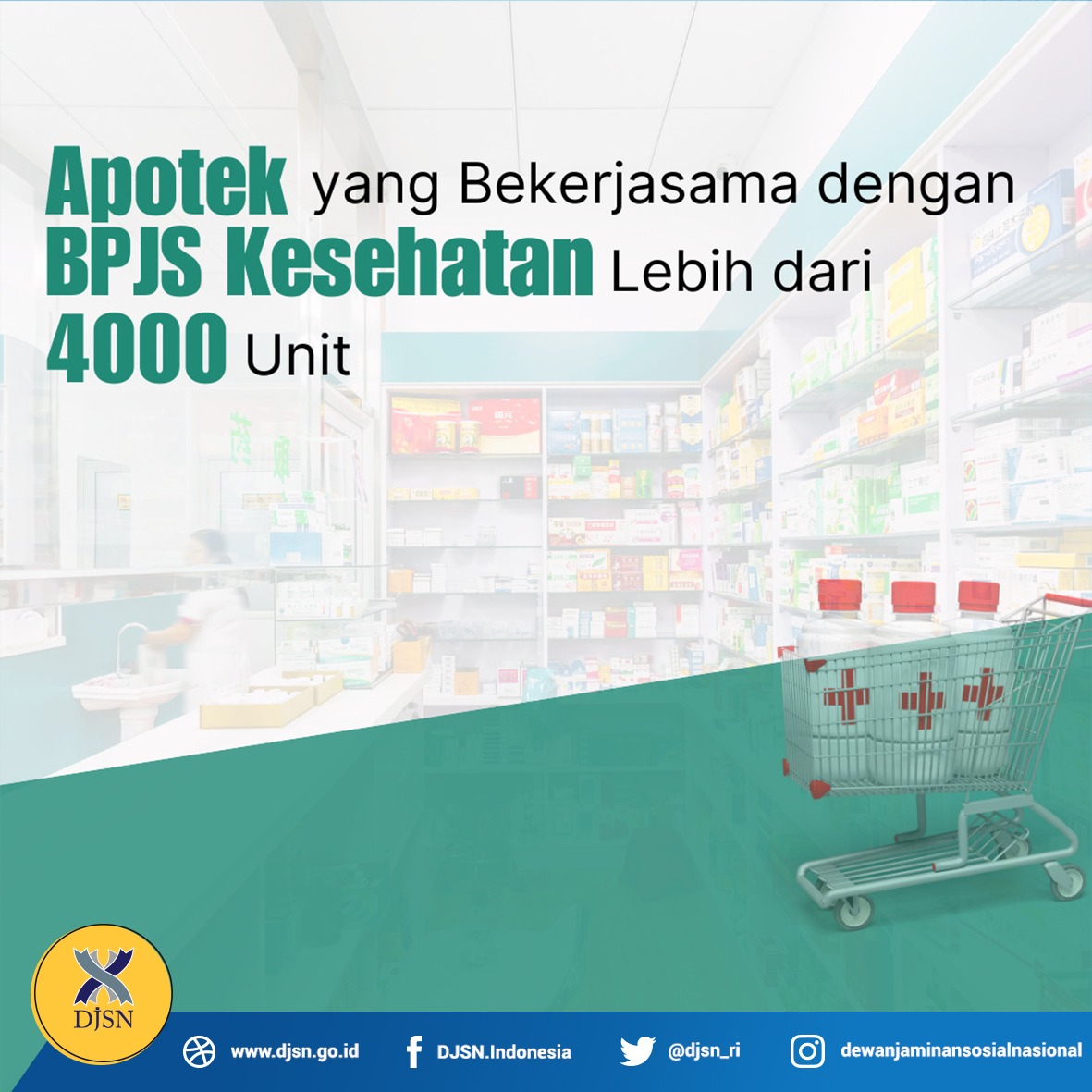 Apotek yang bekerja sama dengan BPJS Kesehatan lebih dari 4000 unit